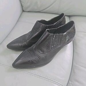 Rebecca Minkoff Koso Black‎ Leather Western Cowboy Ankle Booties Womens Size 9.5